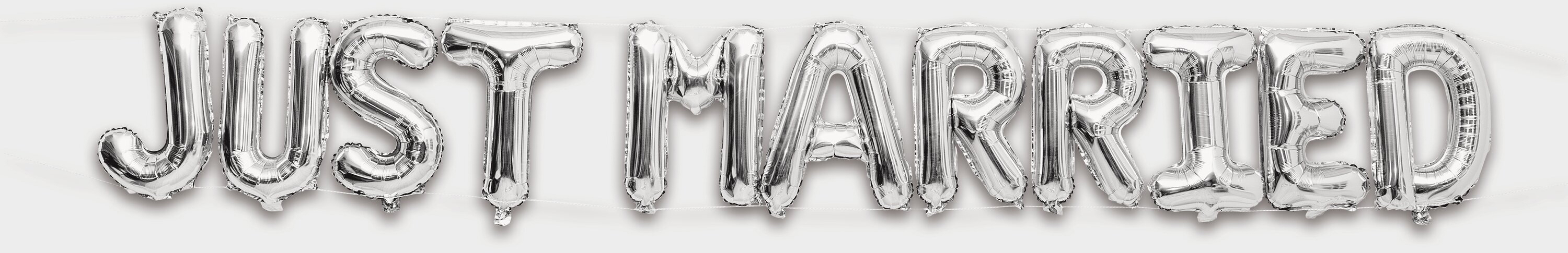 photo RICO DESIGN Ballon aluminium 36cm, 11 pcs. 81000.02.41 Just Married argent