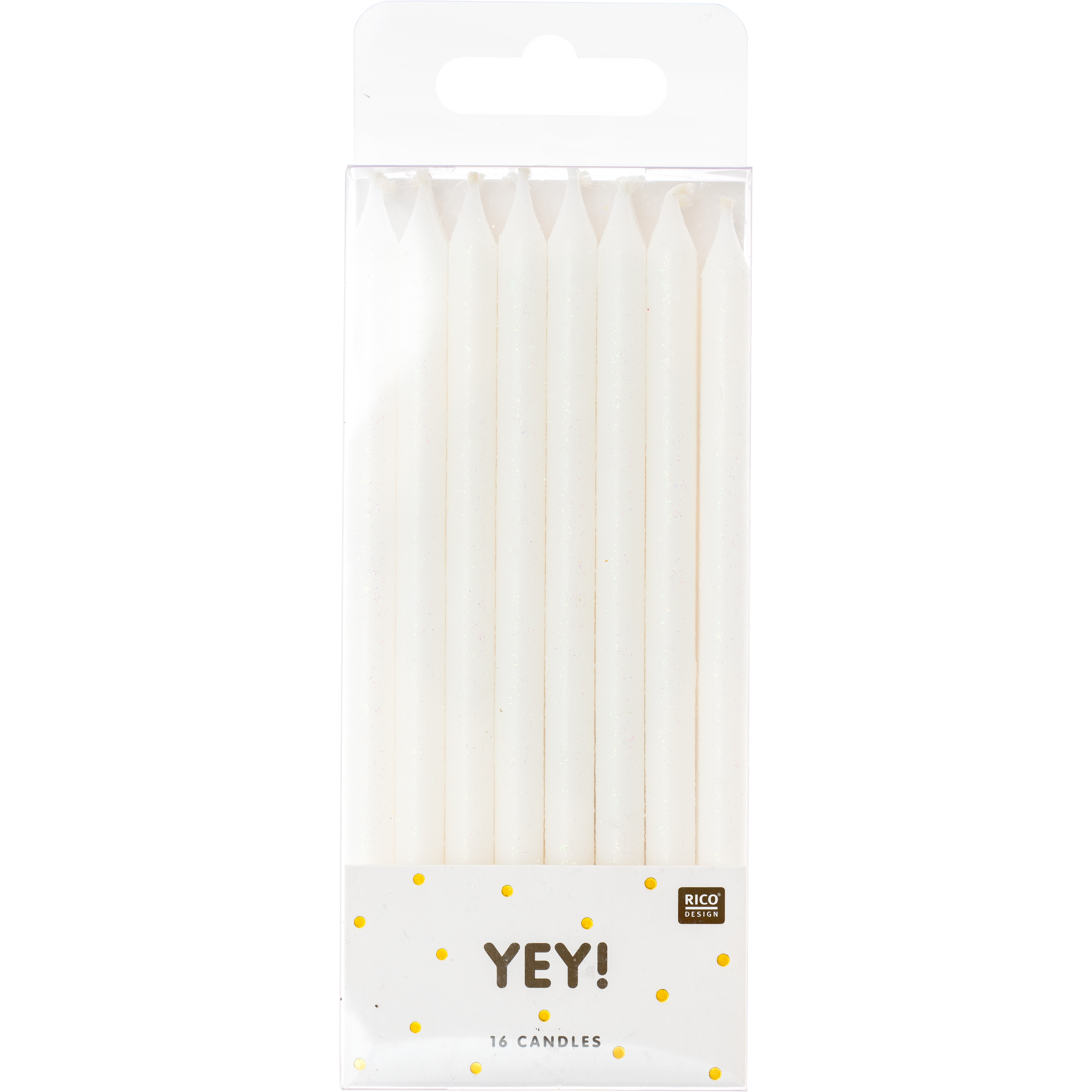 photo RICO DESIGN Bougies d'anniversaire 12cm 81004.01.01 blanc 24 pièces