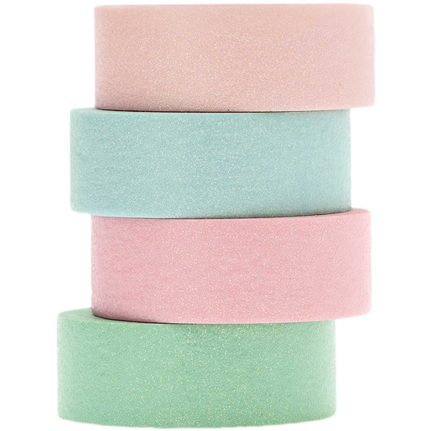 photo RICO DESIGN Washi Tape Set 15mmx5m 99001.21.28 glitter pastel 4 rouleaux