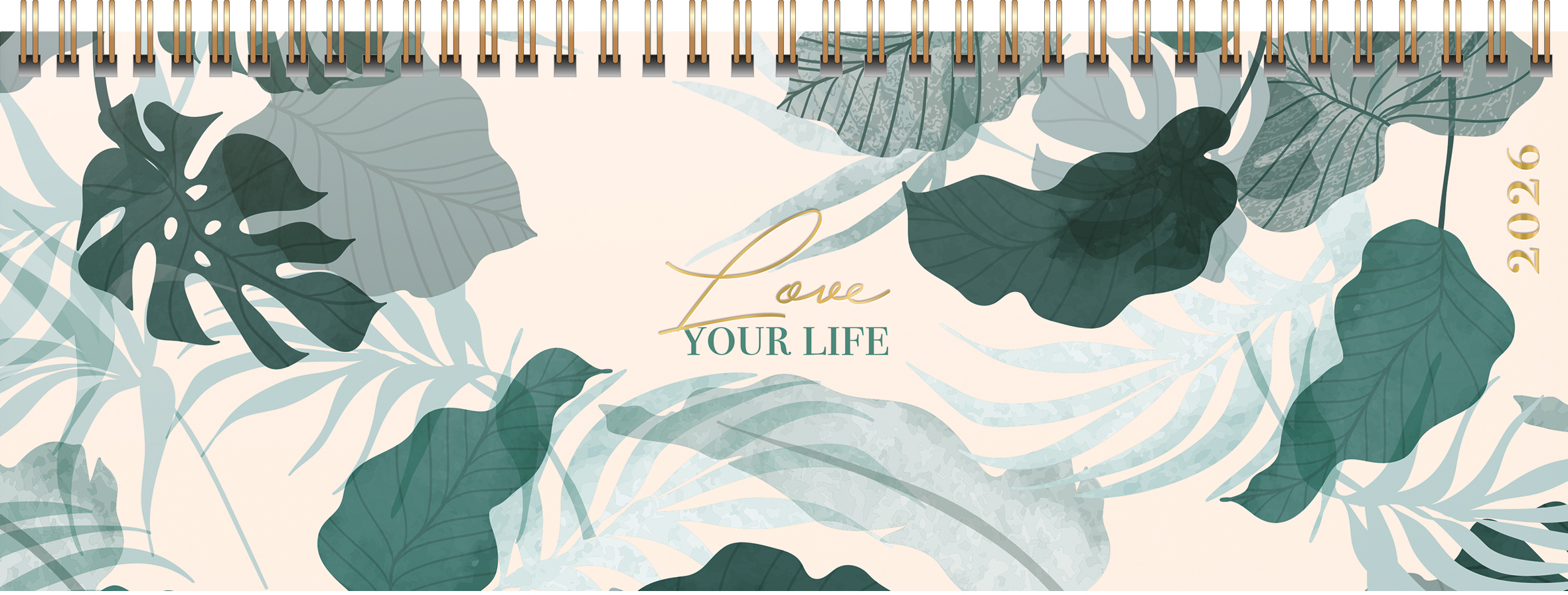 photo RIDOIDE Cal. de table Design Line 2026 7036311026.26 1S/2P Love AL 29.7x10.5cm