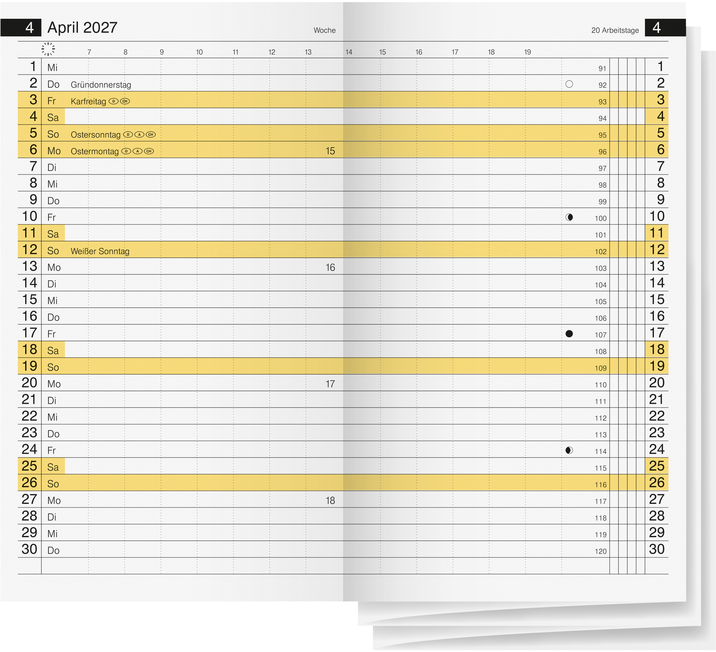 photo RIDOIDE Miniplaner remplacement 2027 7045600007.27 1M/2P AL 8.7x15.3cm