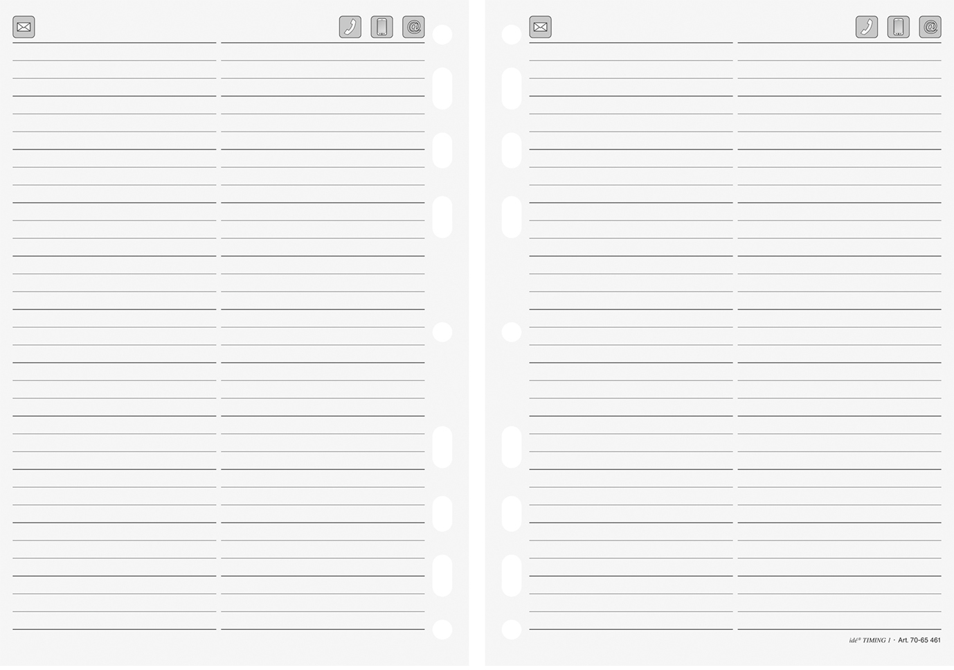 photo RIDOIDE Timing 3 registre d'adresses 7067461.26 32 feuilles 7.6x12.7cm