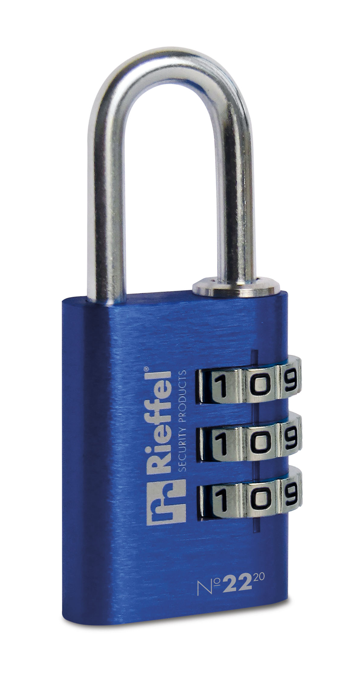 photo RIEFFEL SWITZERLAND Serrure à comb. Nr.22 20mm 22/20BLA bleu