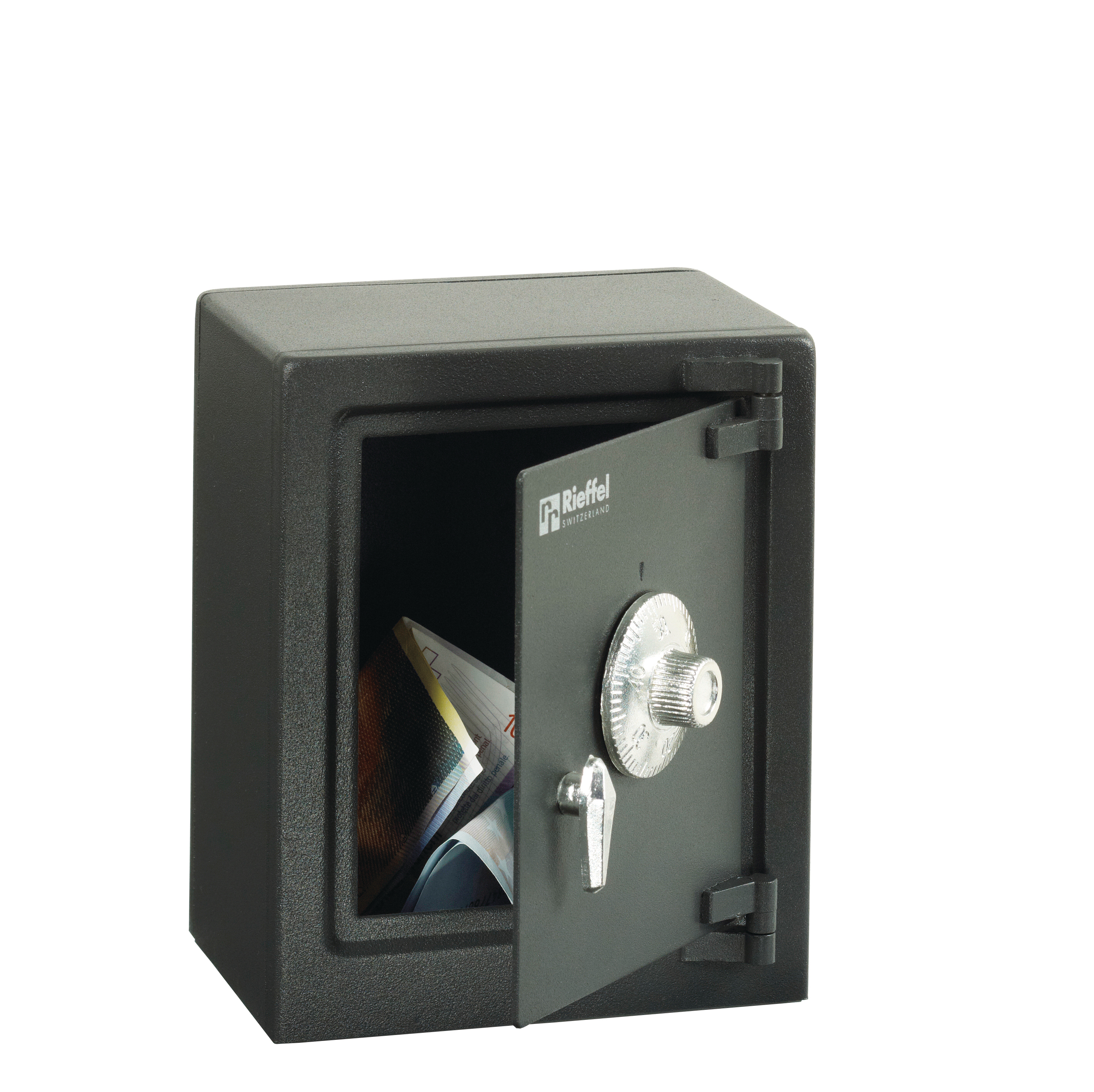 photo RIEFFEL SWITZERLAND Coffre-fort Mini-Safe A16644 verrouillable 13,5x11x8cm