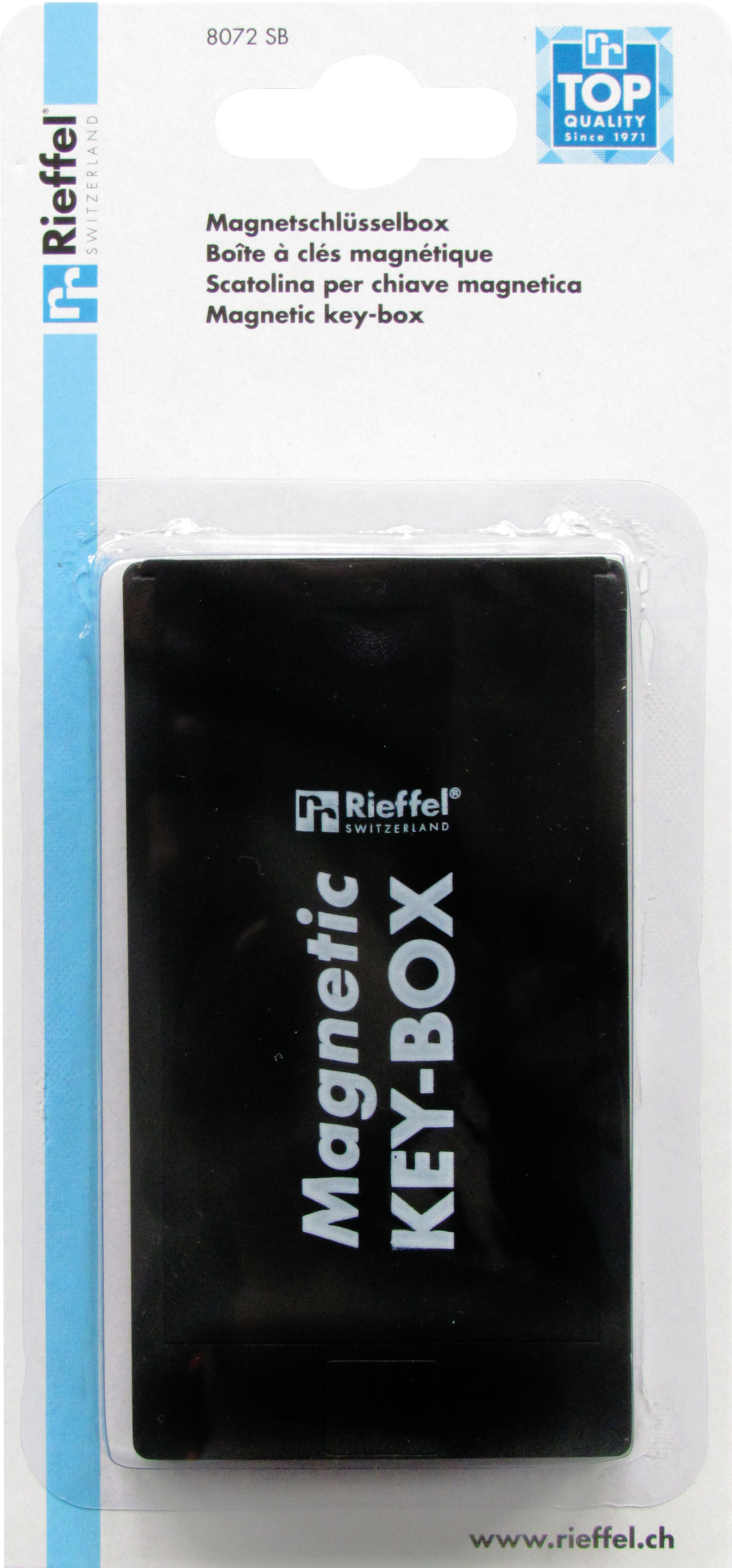 photo RIEFFEL SWITZERLAND Boîte à clés 83x14x35mm A20999 noir, magnétique