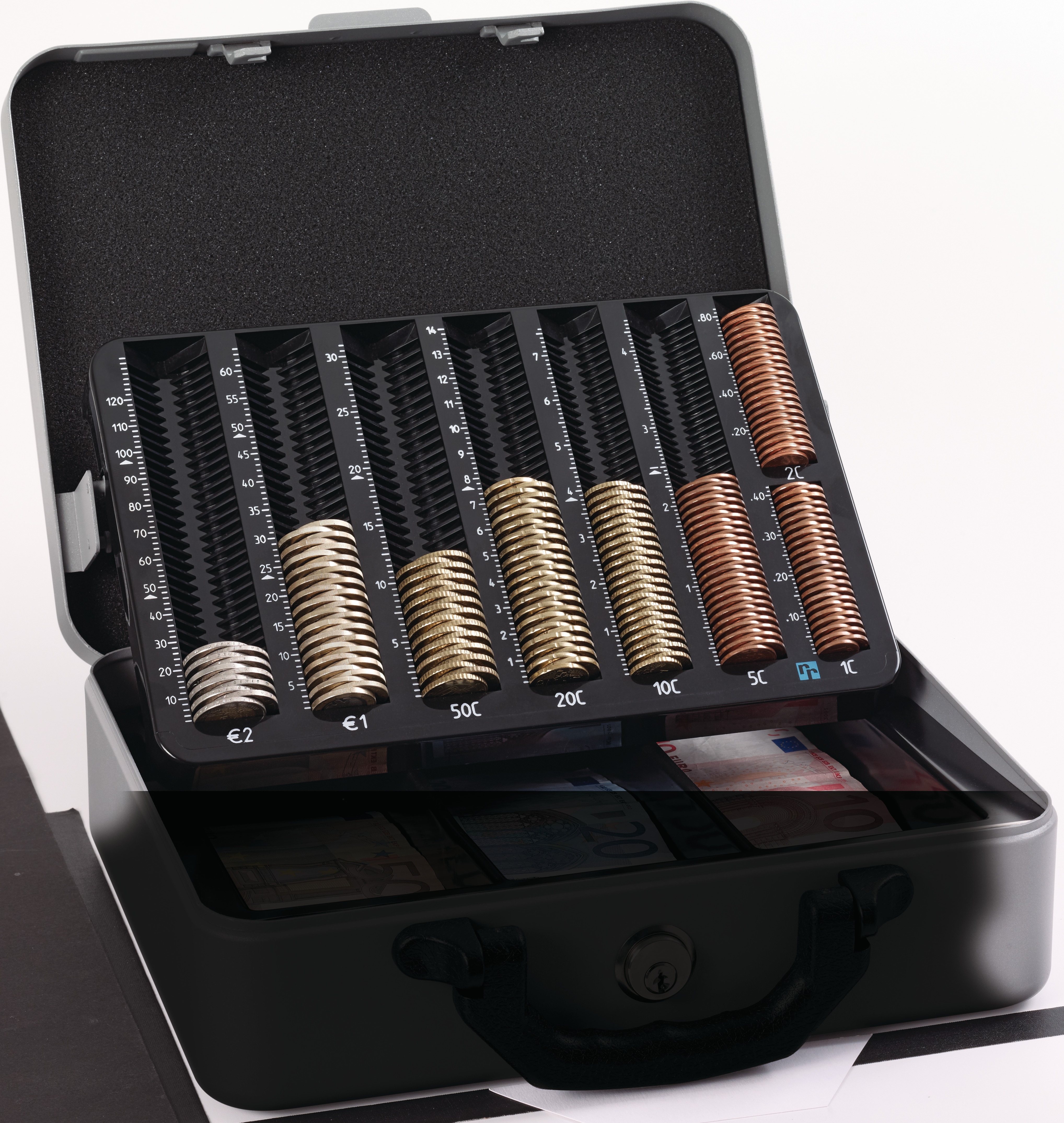 photo RIEFFEL SWITZERLAND Caisse Moneta DeLuxe MONETA-DELUXE-EURO 30x24,2x10,2cm EURO
