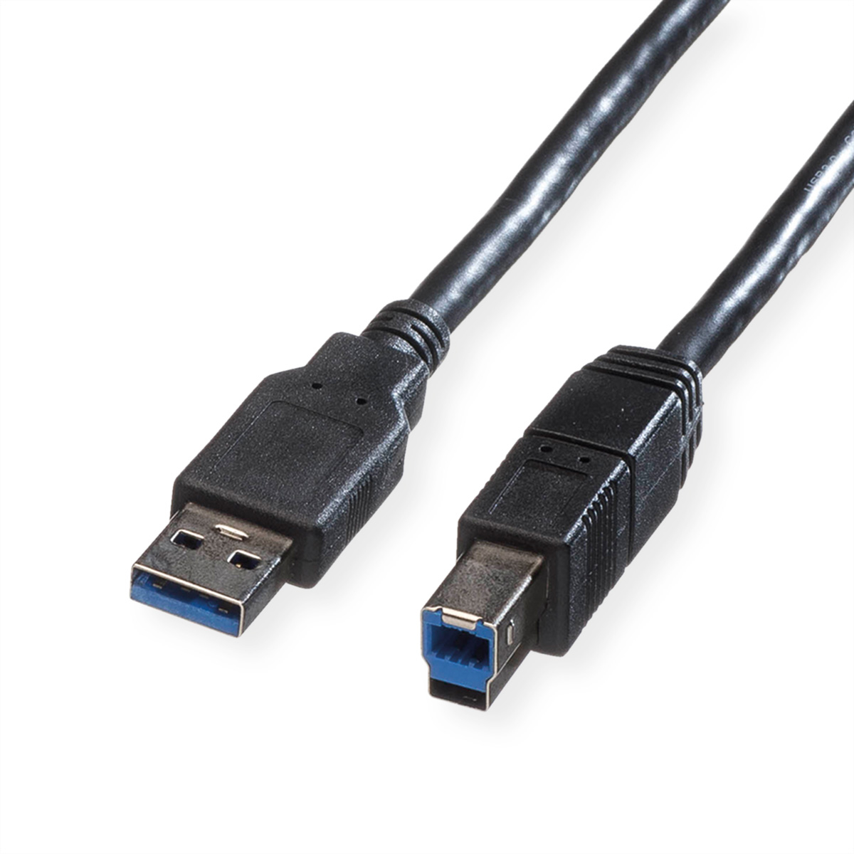 ROLINE USB-A-B, Datenkabel 11.02.8870 Black, ST/ST, 3.2 Gen1 1.8m Black, ST/ST, 3.2 Gen1 1.8m