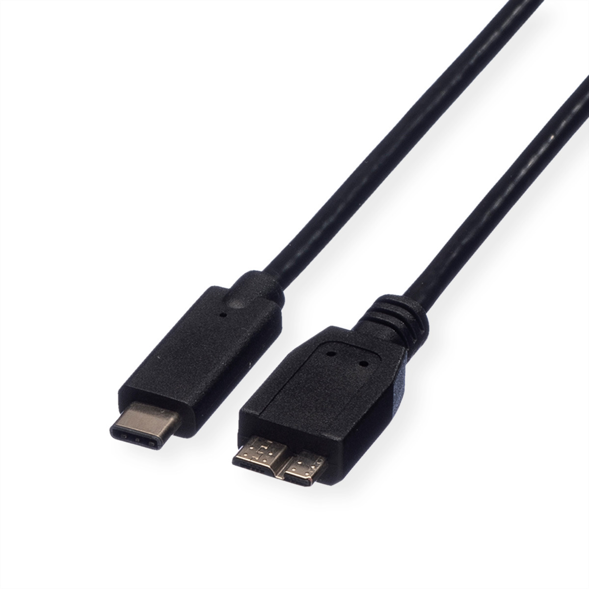 ROLINE USB-C-Micro B, Datenkabel 11.02.9006 Black, ST/ST, 3.2 Gen2 1m