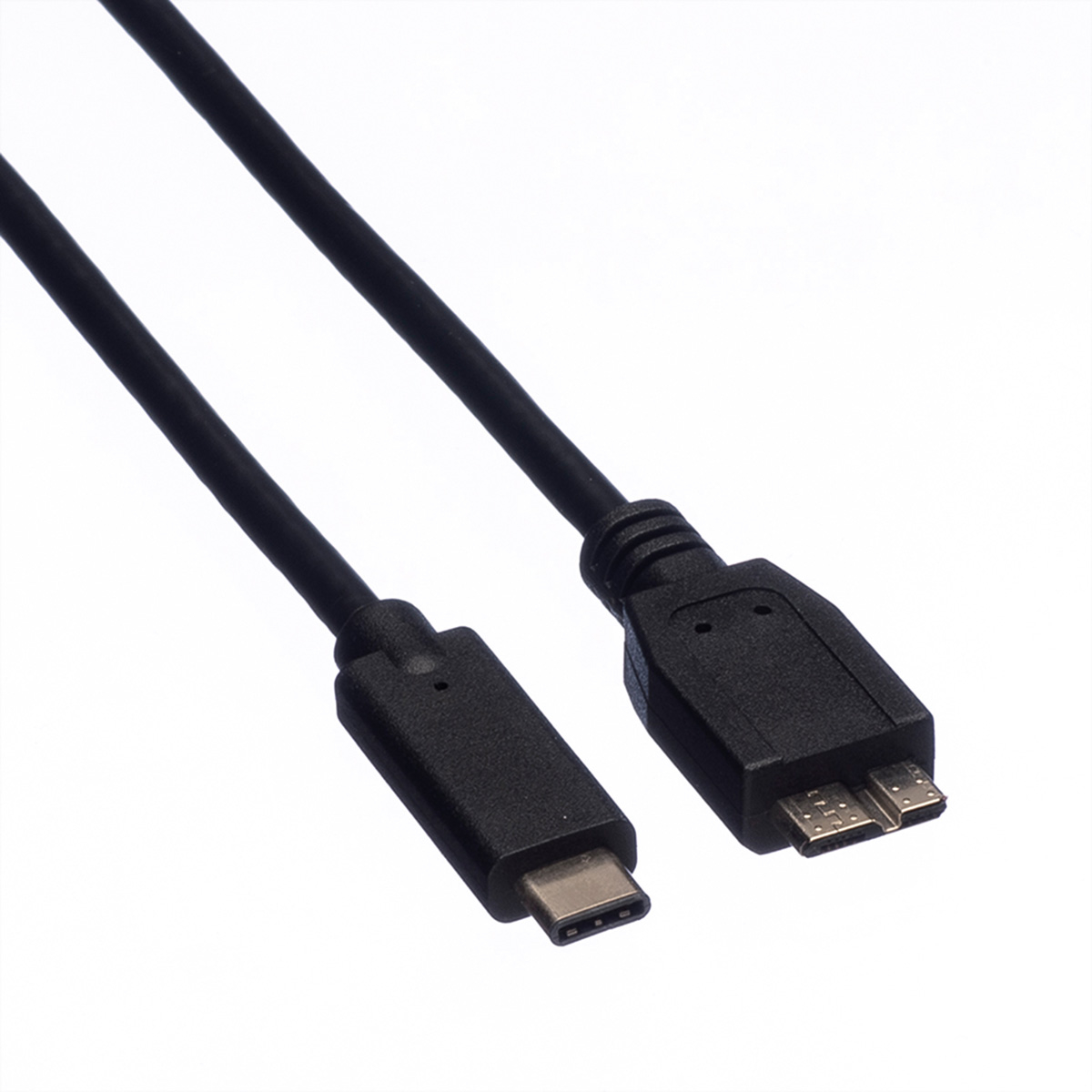 ROLINE USB-C-Micro B, Datenkabel 11.02.9006 Black, ST/ST, 3.2 Gen2 1m