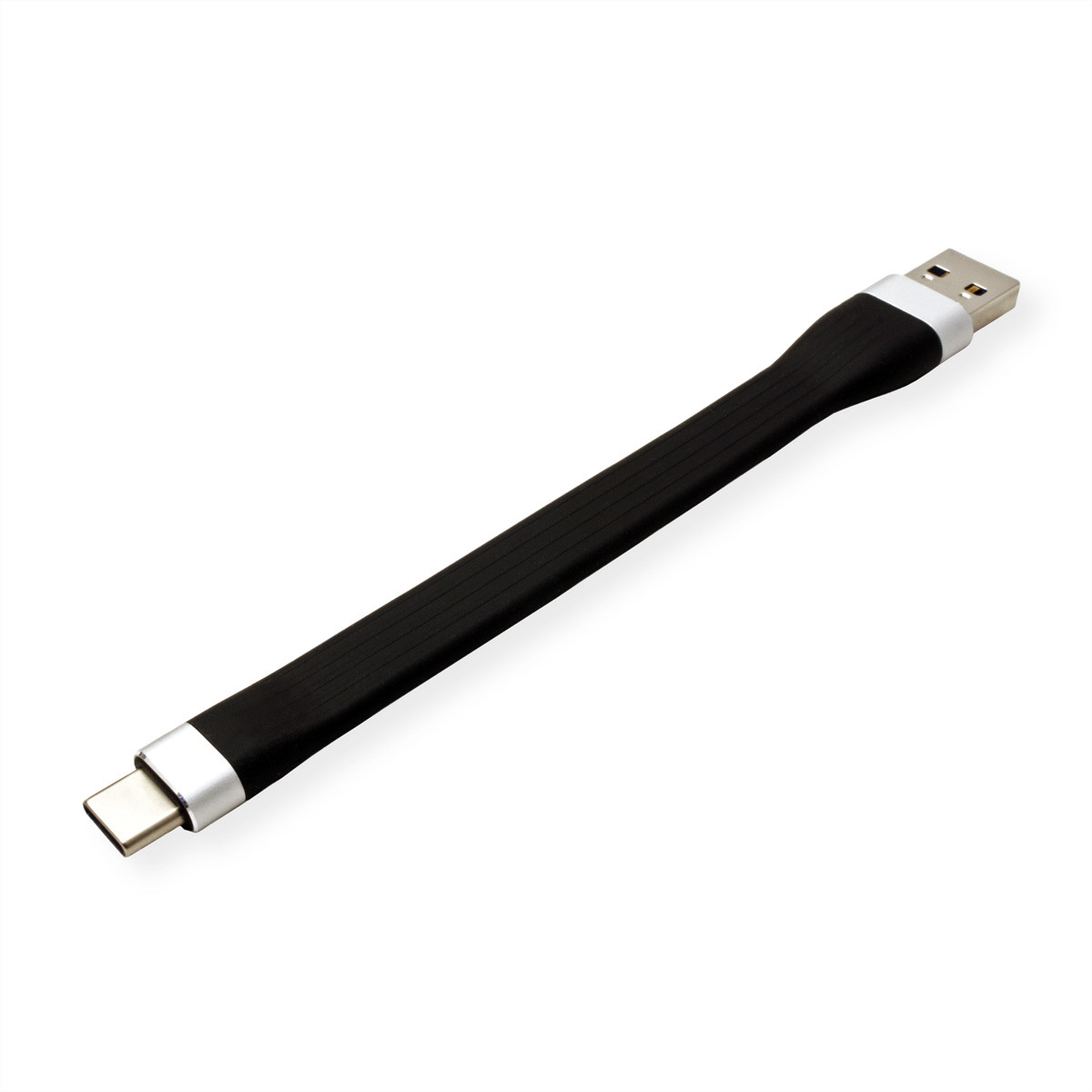 ROLINE USB-A-C, Lade & Datenkabel 11.02.9014 Black, ST/ST, 3.2 Gen1 11cm