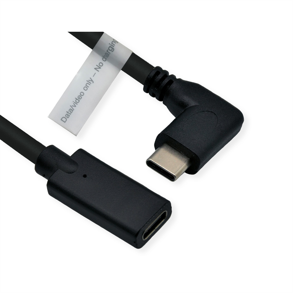 ROLINE USB-C-C, Videokabel-Verl. 11.04.5496 Black, ST/BU 2m