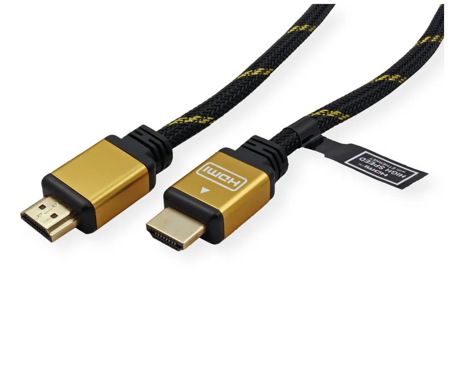 ROLINE HDMI High Speed Kabel, Eth. 11.04.5501 Gold, ST/ST, 2160p, 3D 1m