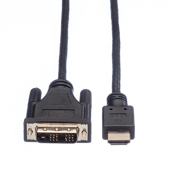 ROLINE DVI-HDMI Kabel (18+1) 11.04.5522 Black, ST/ST, 2m