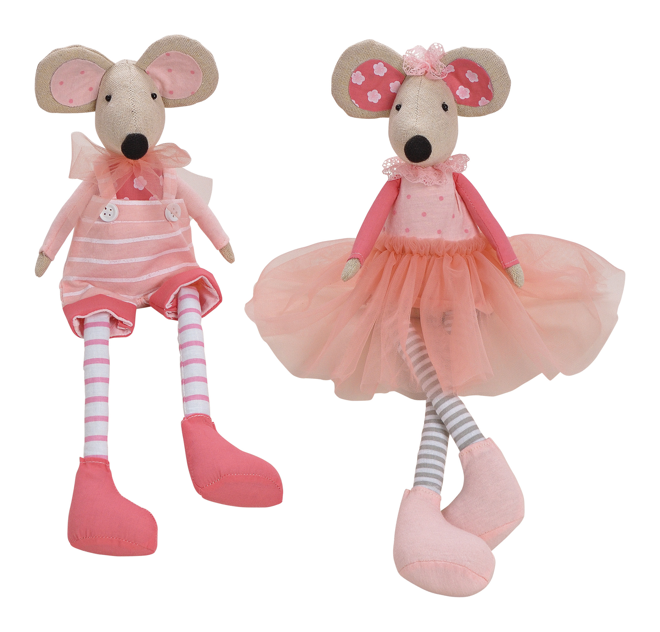 Kantenhocker Maus 10026378 pink/rosa 19x17/35x8cm, 2 ass.