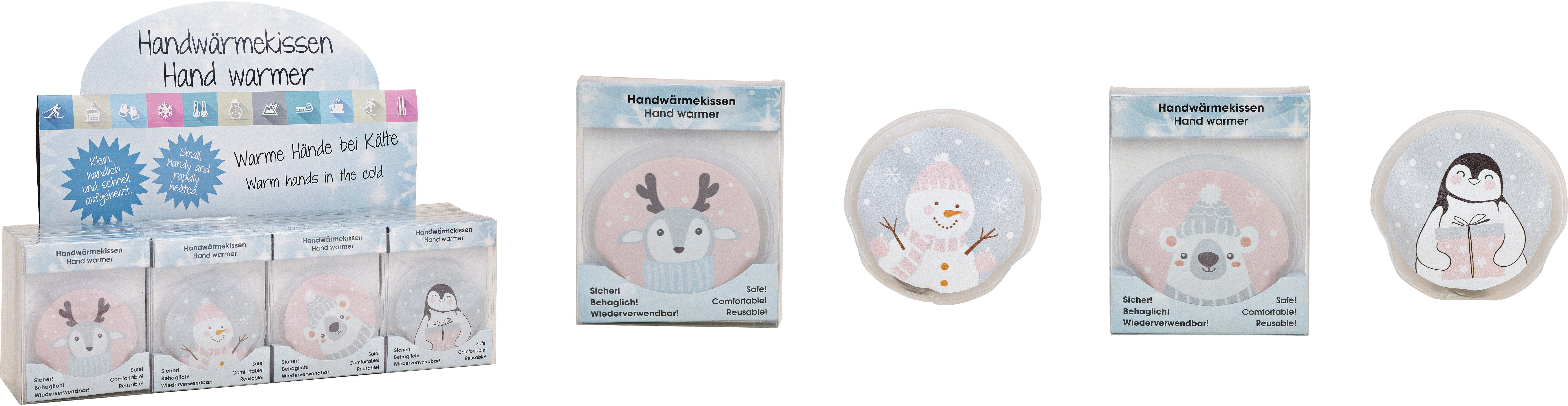 photo ROOST Chauffe-mains 10030286 motif d'hiver, 3ass. 9x9x1cm