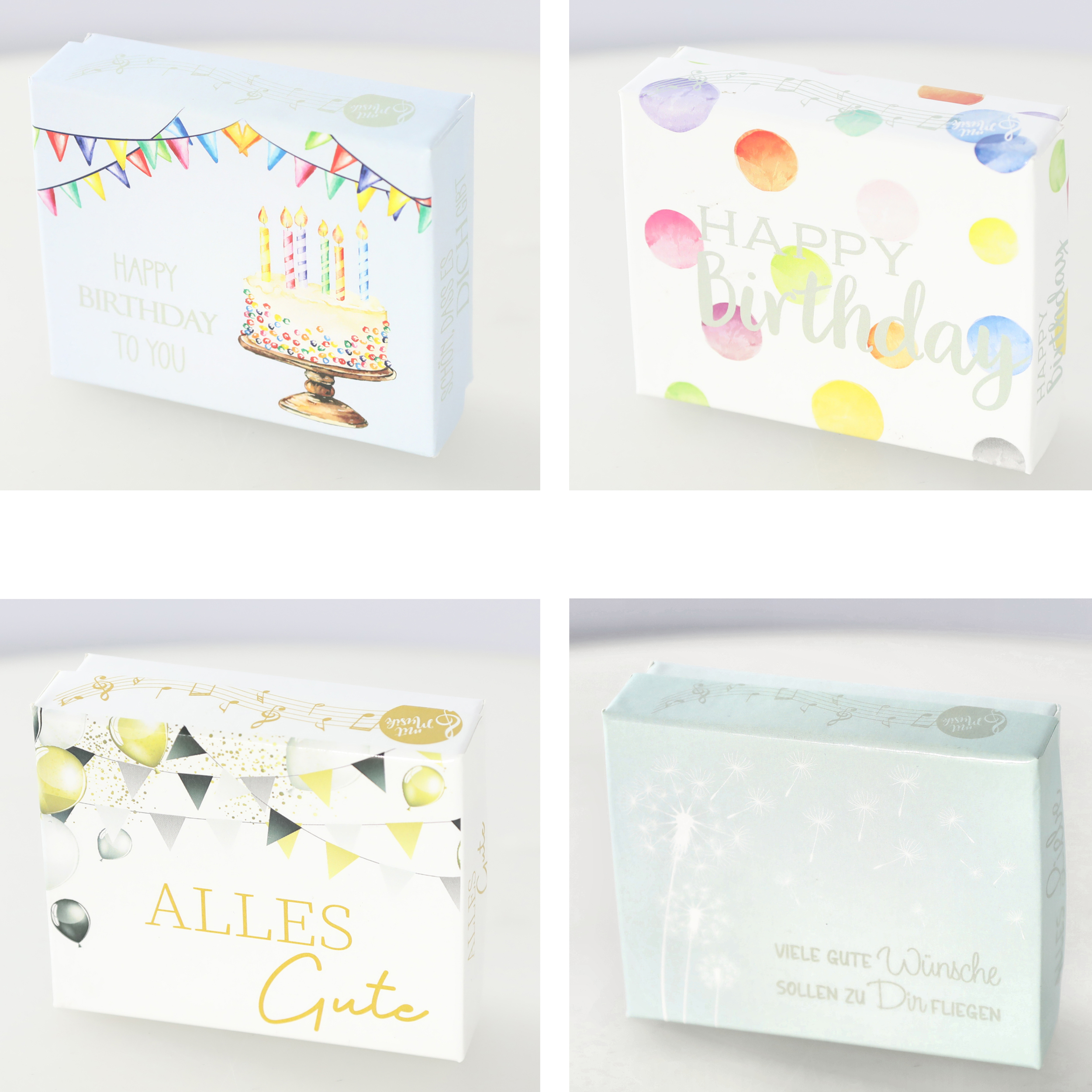 photo ROOST Cadeaux d'argent 9x9cm 10039643 Musique box, 4 assorti