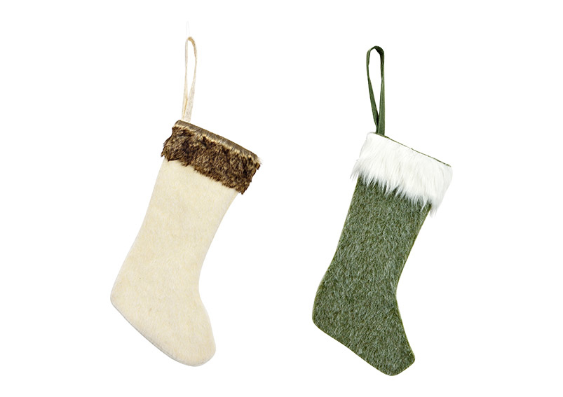 photo ROOST Bas de Noël 26x65x3cm 10041108 blanc/vert, assortis