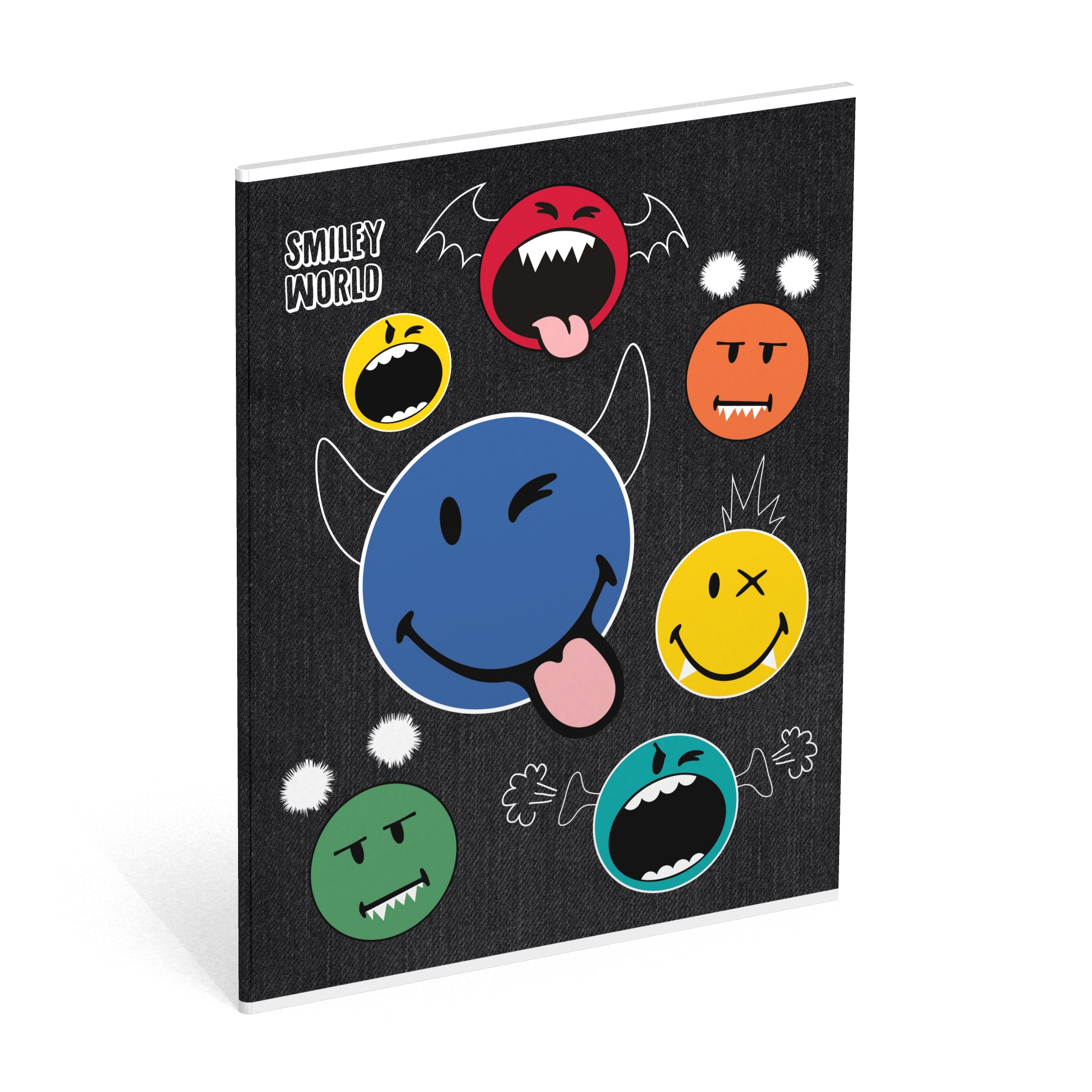 ROOST Notizheft Smiley WD Crazy 503633 monster smiley,17x2x21cm 3pcs.