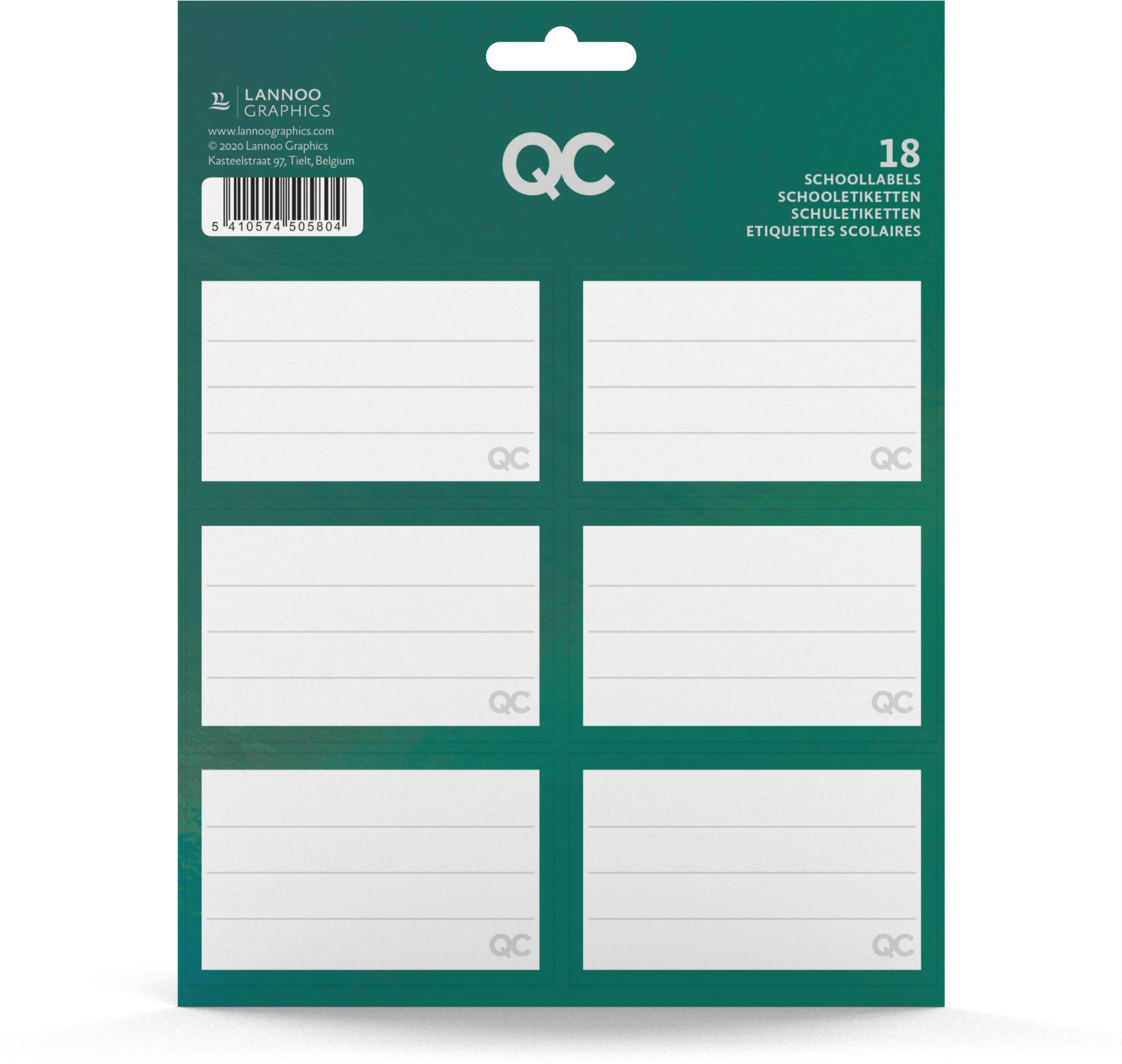 photo ROOST School Labels 505804 QC SPARKLE forest green
