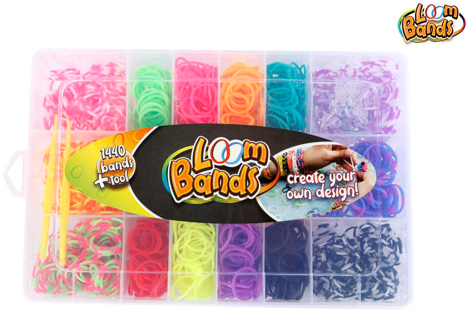 photo ROOST Set Loom Bands 20x13.8x4cm 620082 assortis 1440 pièces
