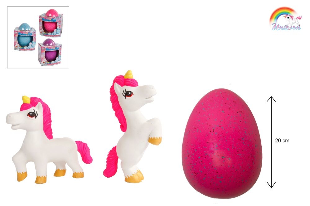 ROOST Unicorn Mega Egg 620722 pouss. Jusqu'au 50cm, 3 ass.