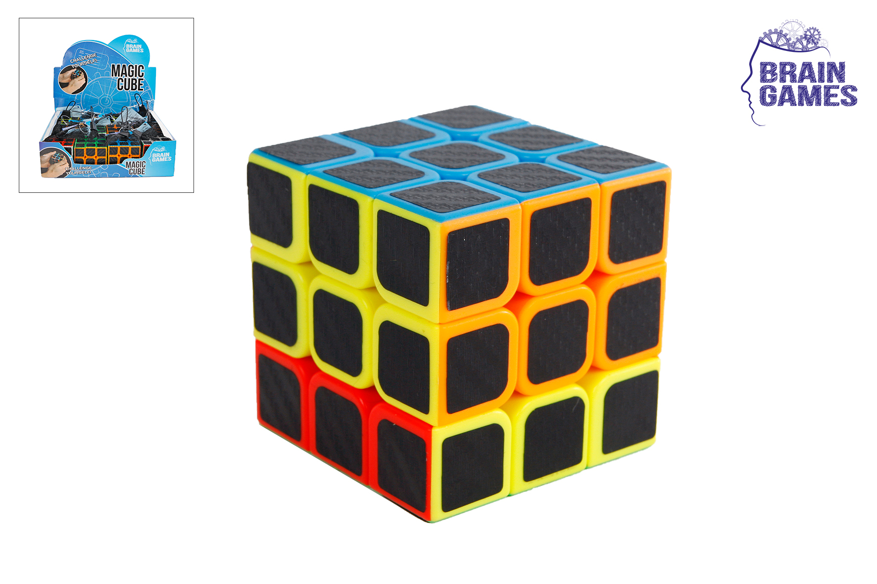 ROOST Brain Games Magic Cube 621181 noir, 3x3 6cm