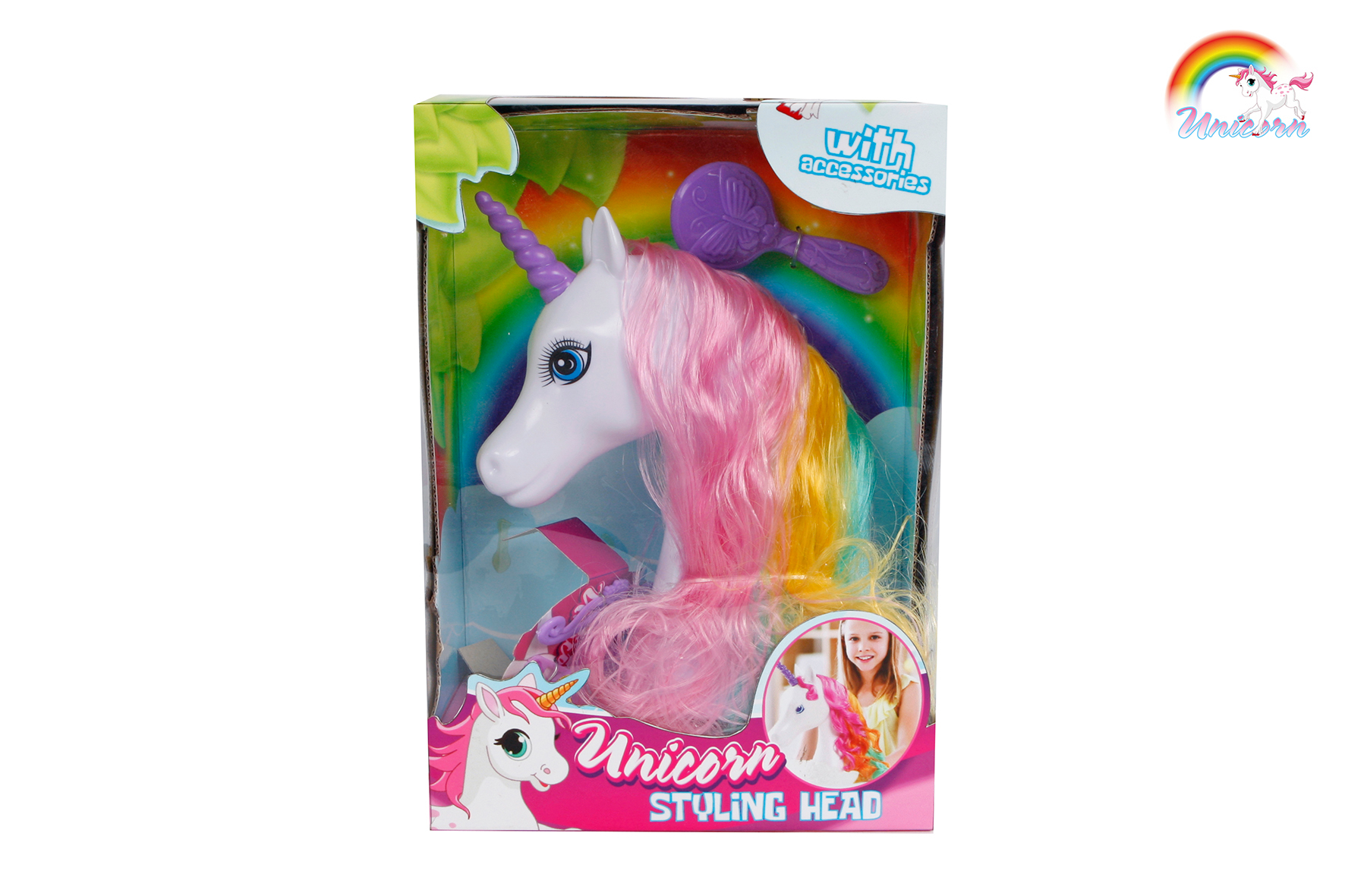 ROOST Unicorn make up head 670044 With accessories 20cm