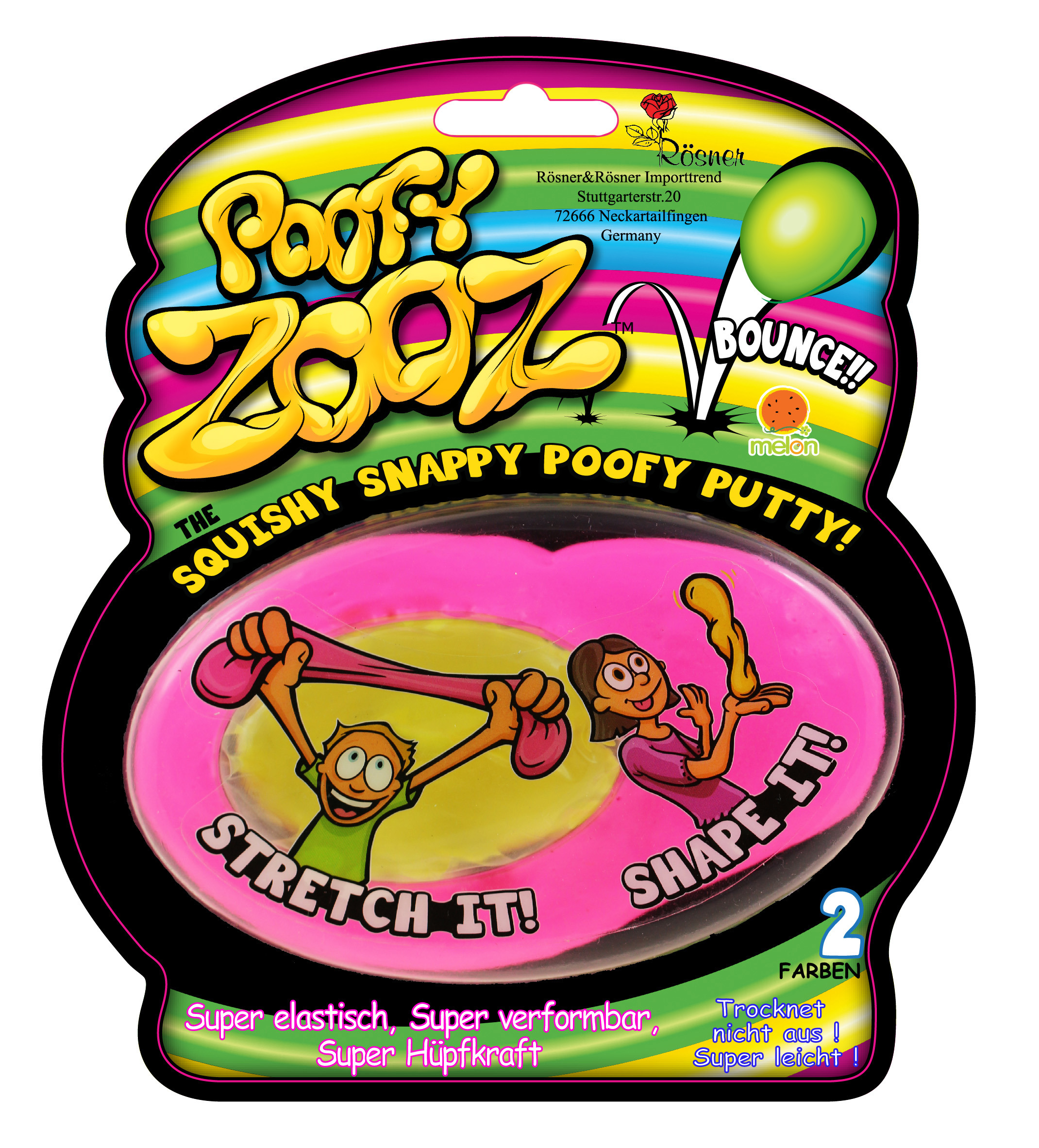 ROOST Poofy Zooz 8008 150x50x180mm ass.