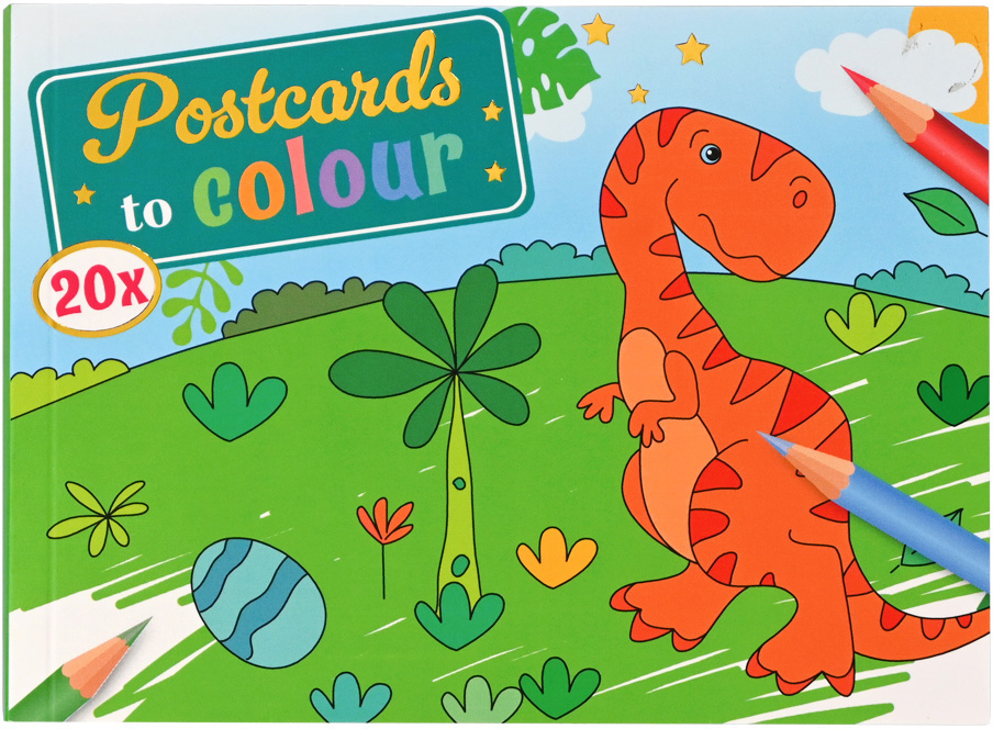 photo ROOST Livre à dessin cartes postale B19486 pour enfants 3 pièces assortis