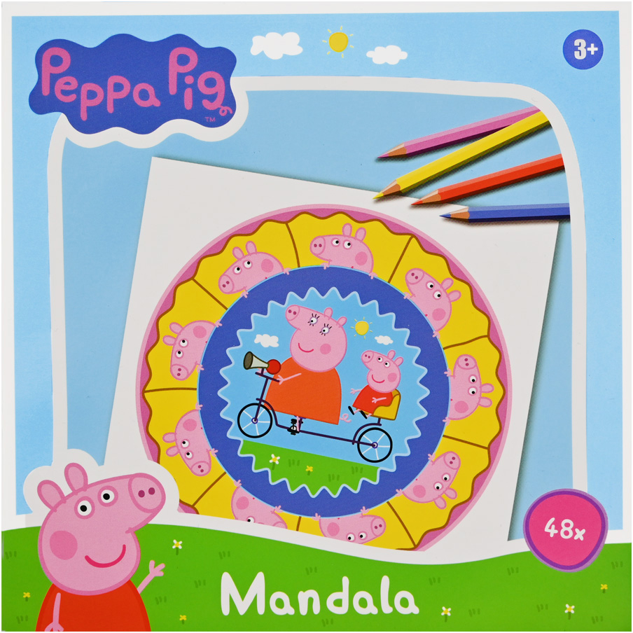 ROOST Livre à dessin Mandala B1986 Peppa Pig 18x18cm