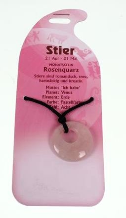 ROOST Collier Taureau G250 Quartz rose Quartz rose