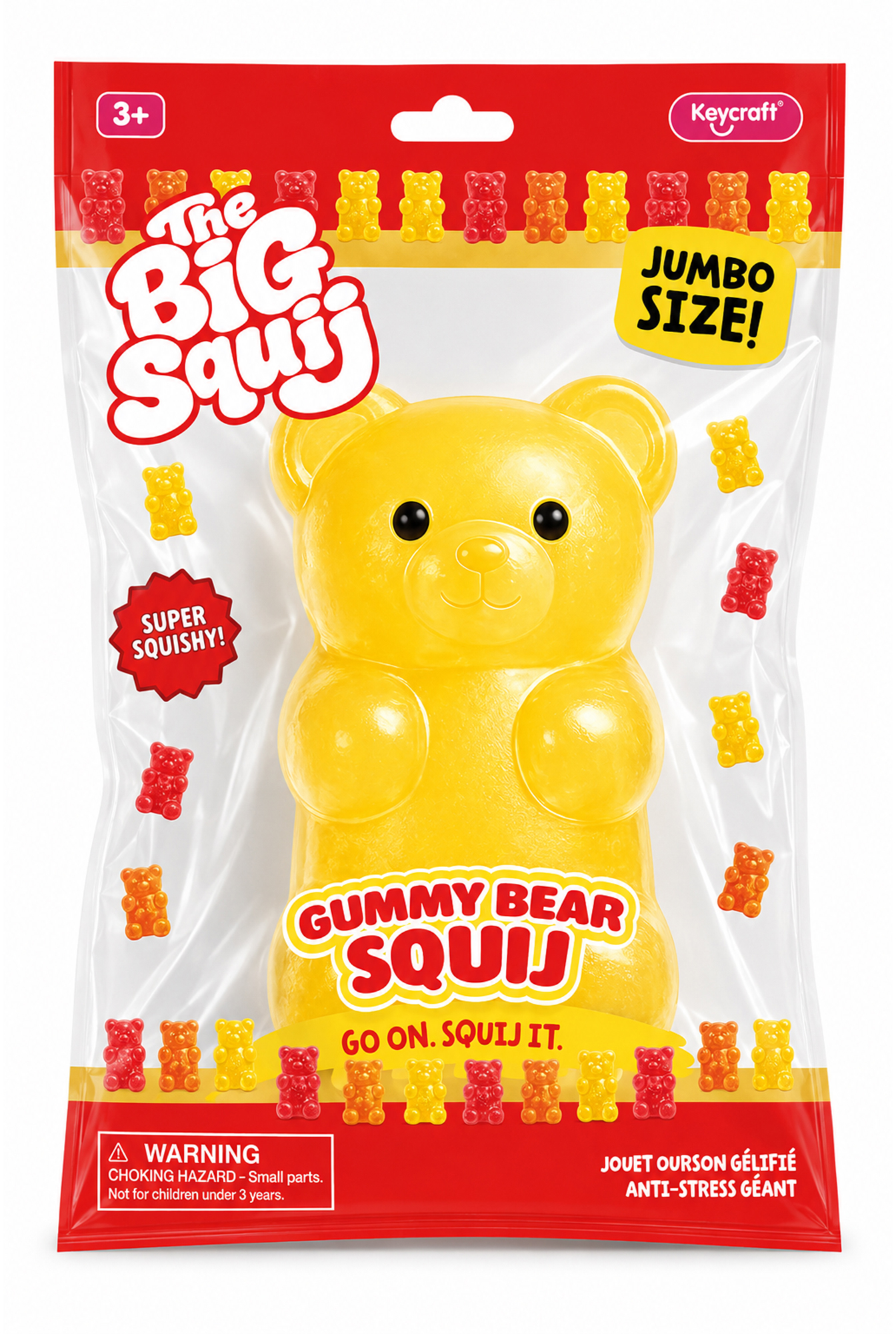 ROOST Quetschi Jumbo Gummibär 18cm NV1227 assortiert