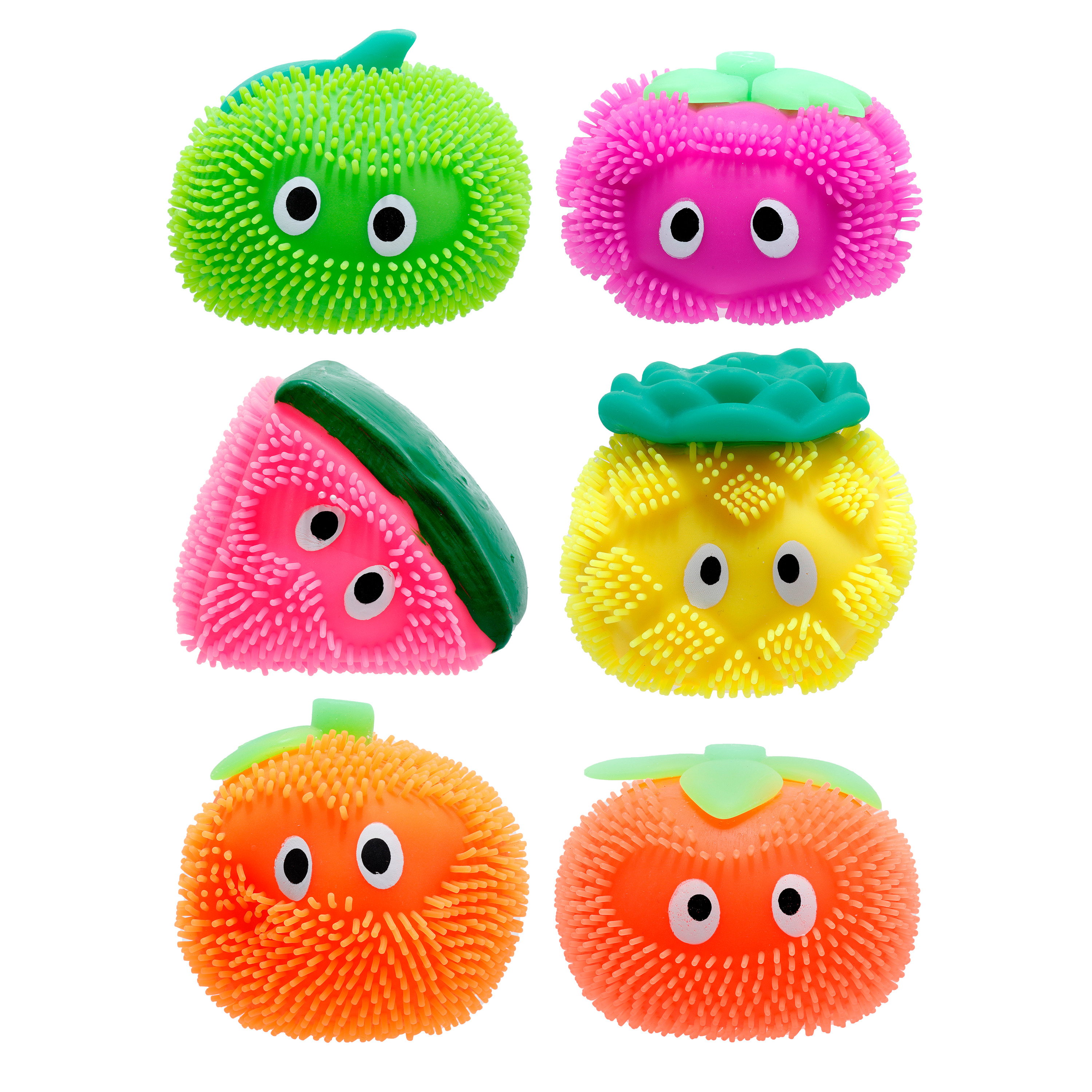 ROOST Squeeze Ball Fruits TY863 6 assorteé