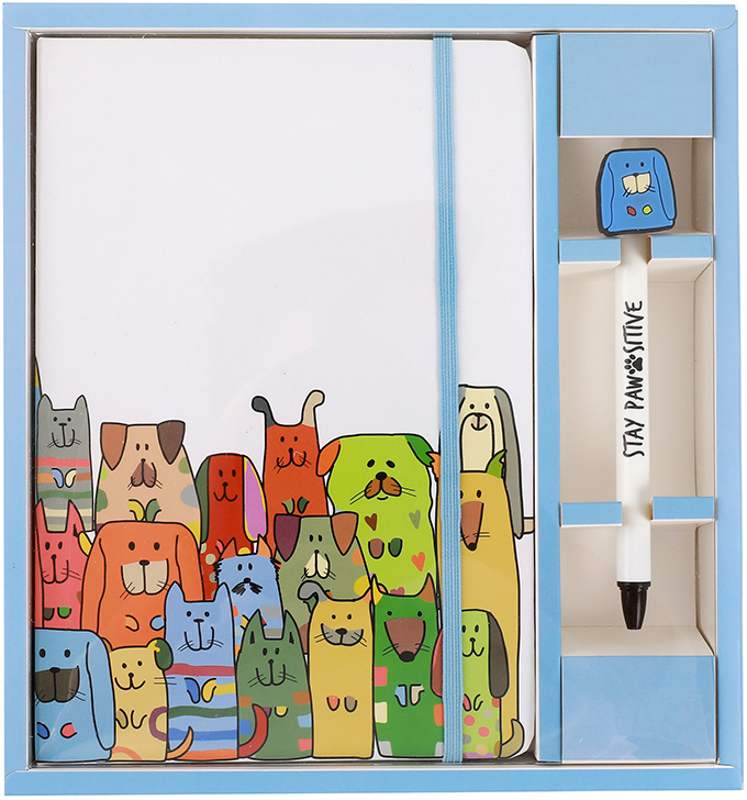 ROOST Set Carnet et Stylo XL2159 Stay Pawsitive