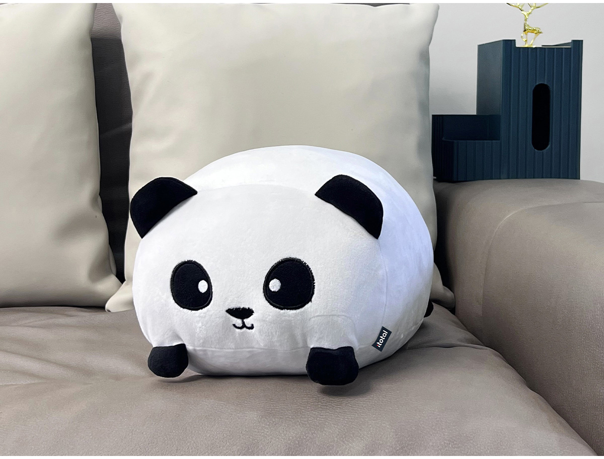 ROOST Oreiller Panda XL2203 noir, blanc 33x28cm