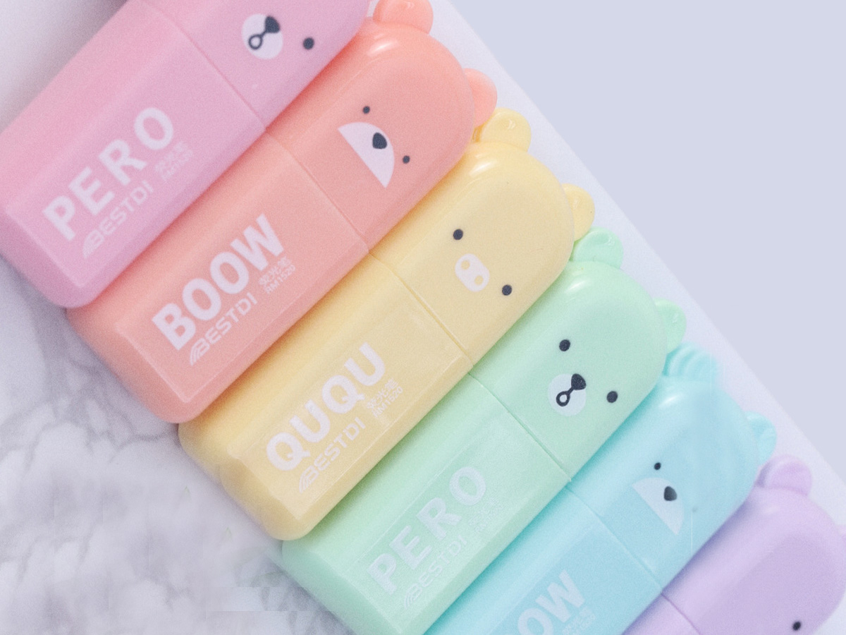 photo ROOST Surligneur mini XL2306B Ours 6 Couleurs