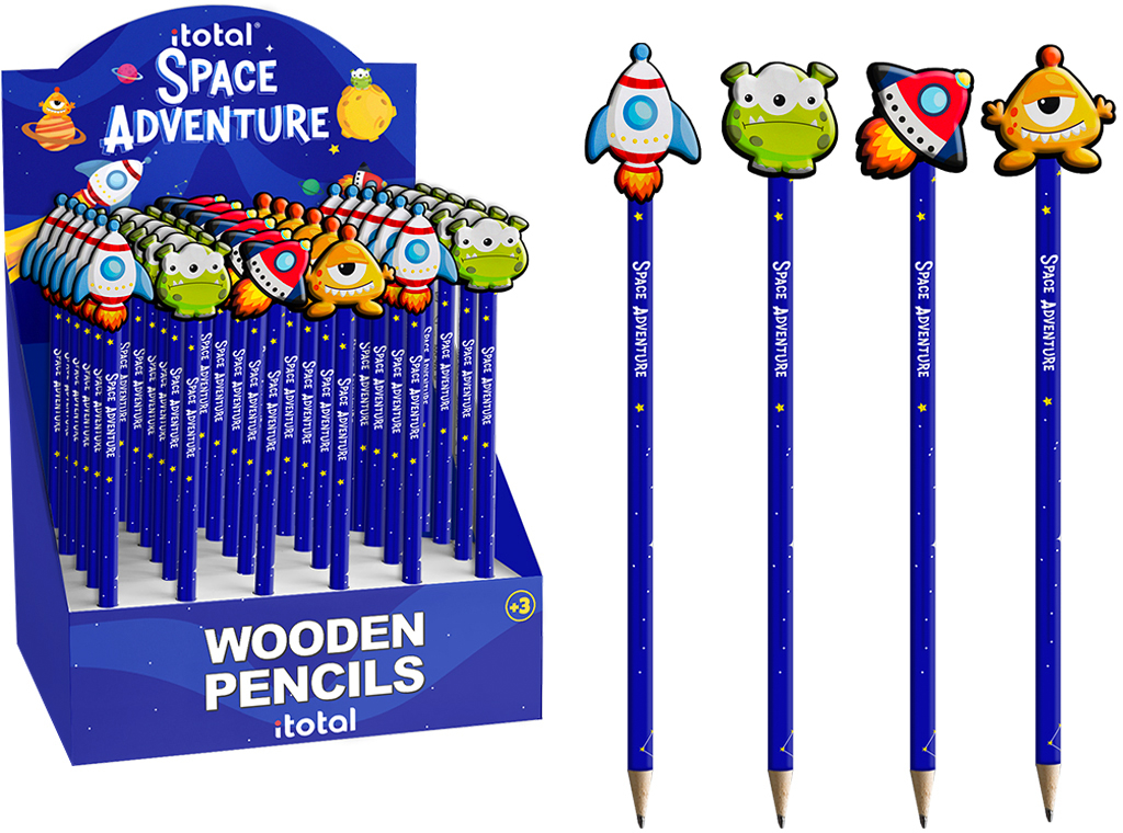 ROOST Crayon Space Adventure XL2307 Gomme 4 ass.