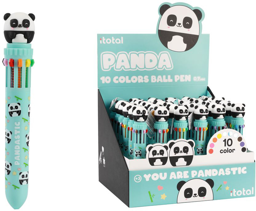 ROOST Stylo multicolore Panda XL2370I 10 couleurs