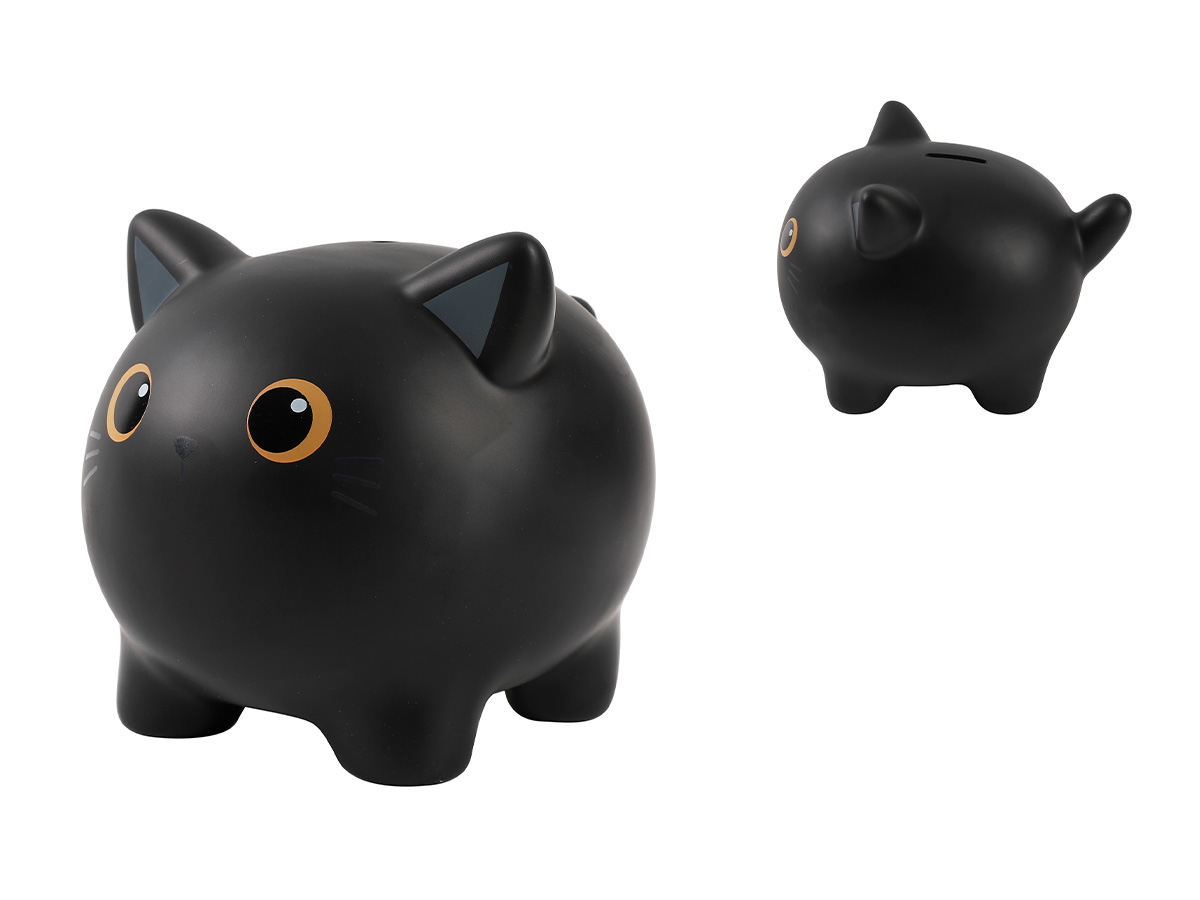 photo ROOST Tirelire 18x15x15.5cm XL2499 Cat black