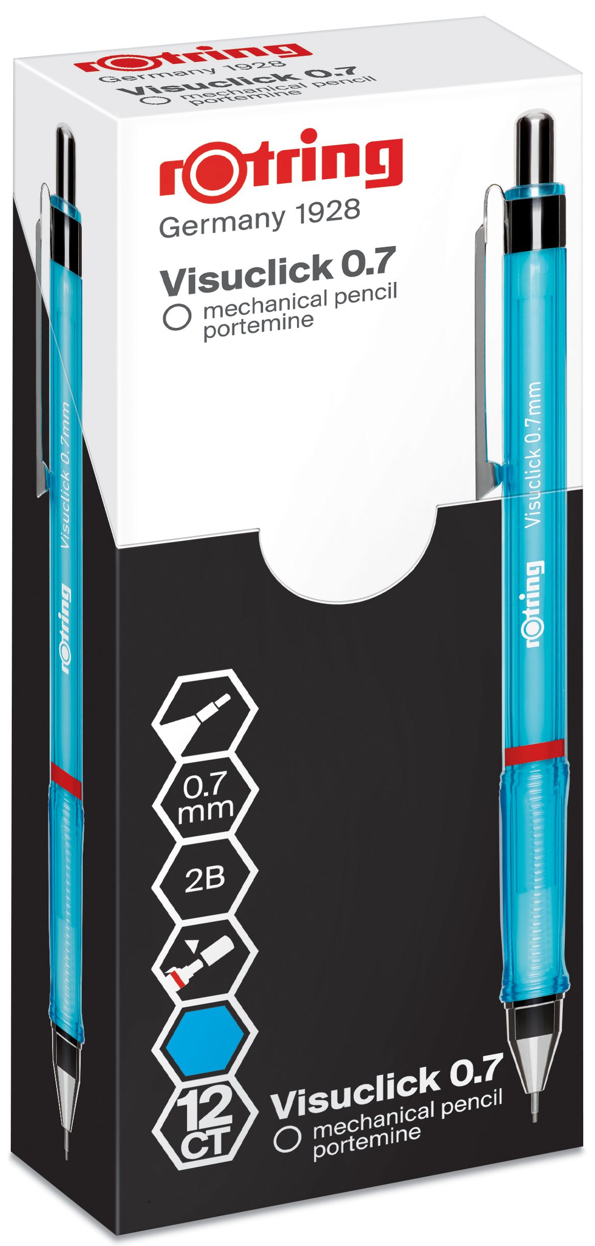 ROTRING Portemines 0.7mm 2088548 Visuclick, bleu