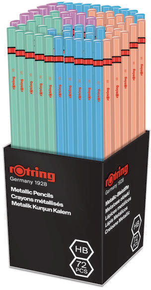 ROTRING Bleistift HB 2090067 Metallic Mixed 72 pcs.