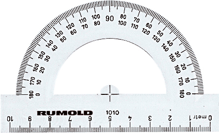 RUMOLD Graphomètre 10cm 1010 180° 180°