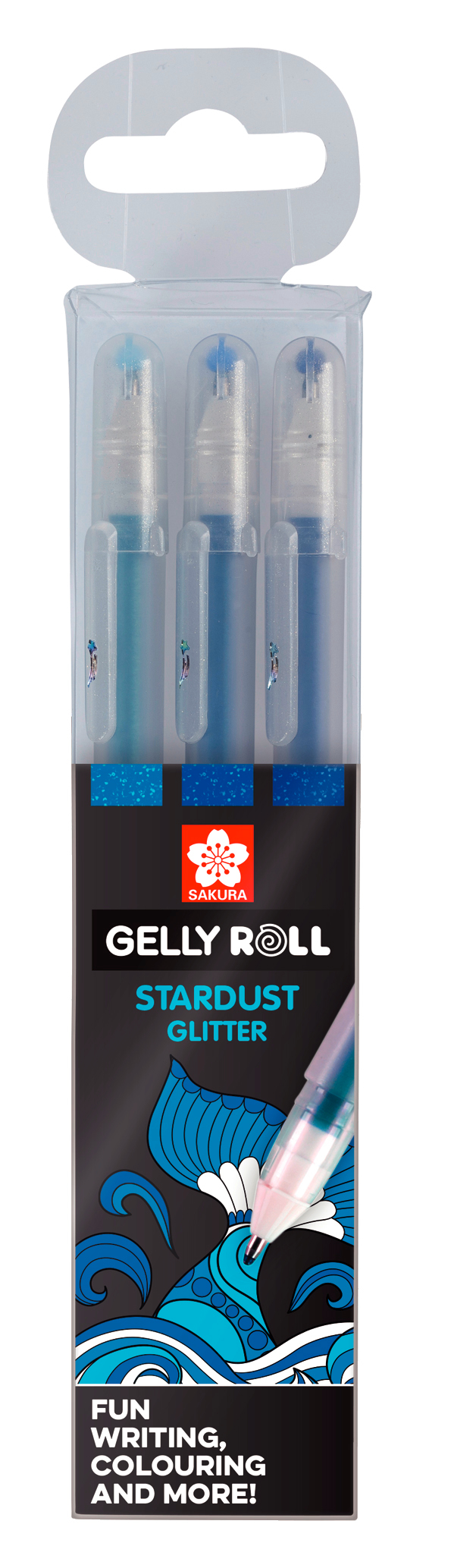 SAKURA Gelly Roll 0.5mm POXPGBSTA3C Startdust Glitter Ocean 3 pcs.