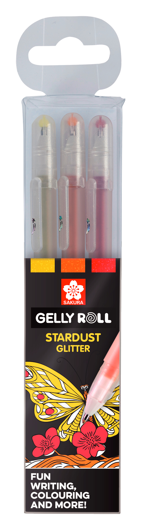 SAKURA Gelly Roll 0.5mm POXPGBSTA3D Startdust Glitter Happy 3 pcs.