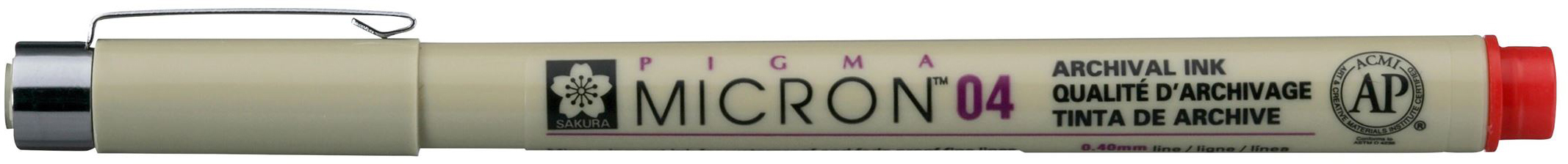 SAKURA Fineliner Pigma Micron 0,4mm XSDK0419 rouge