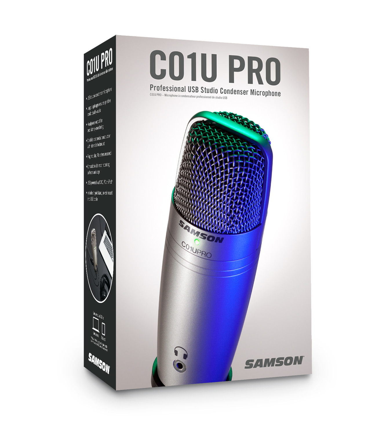 SAMSON C01U Pro USB Microphone SAC01UPRO brushed silver