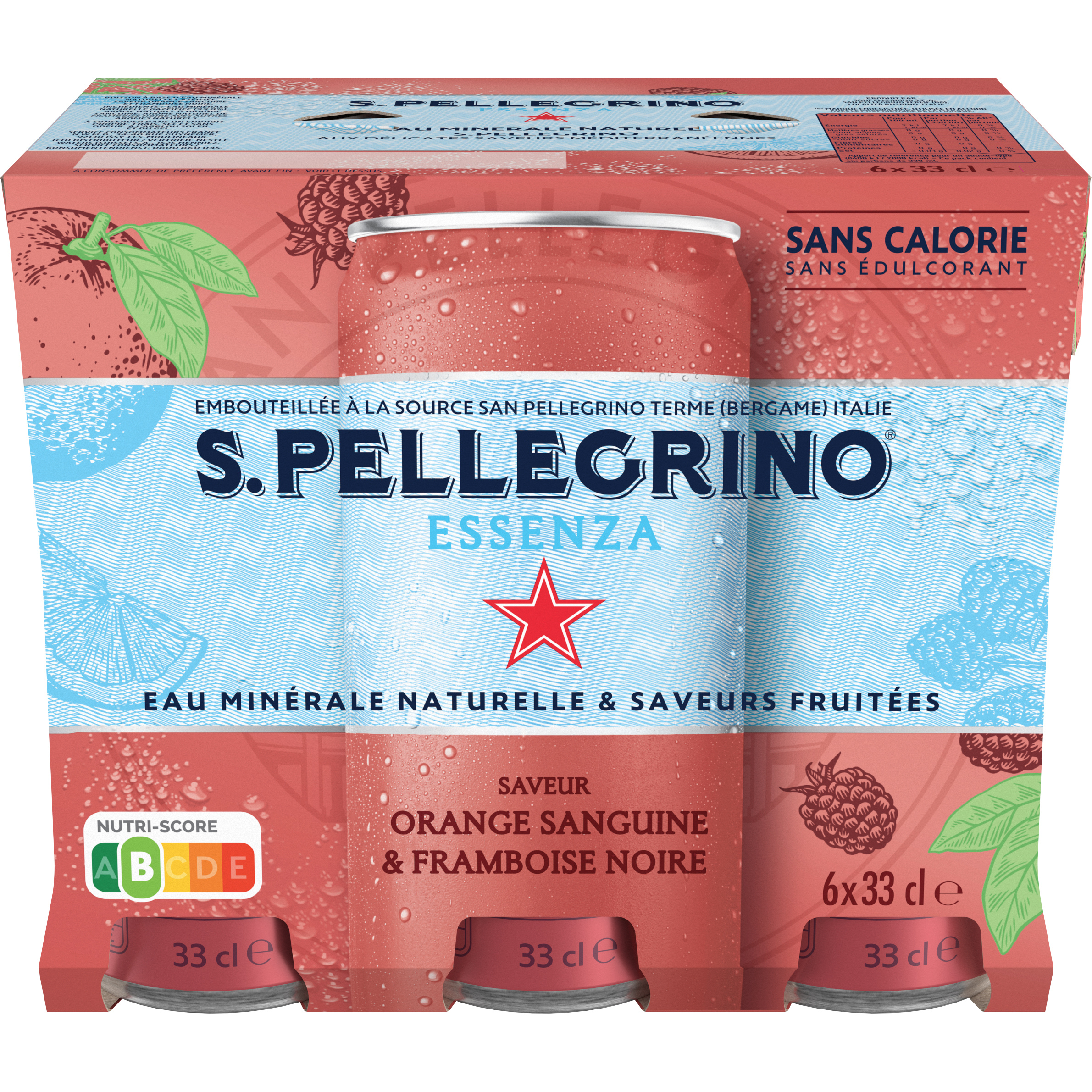 photo SAN PELLEGRINO Blood Orange-Framboise noire 12602867 Essenza 33 cl, 6 pcs.