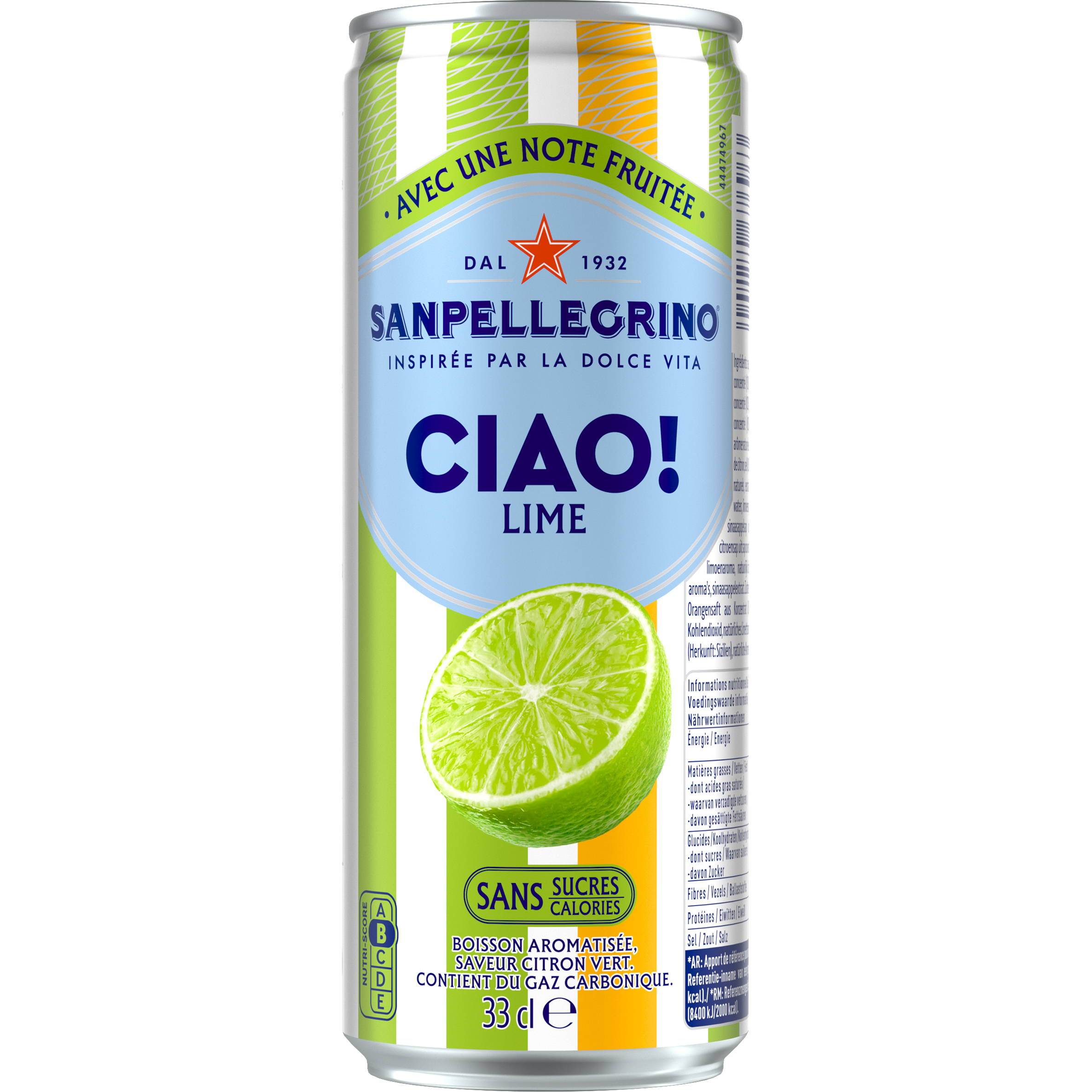 photo SAN PELLEGRINO Ciao ! Citron vert 13849635 33 cl, 6 pcs.