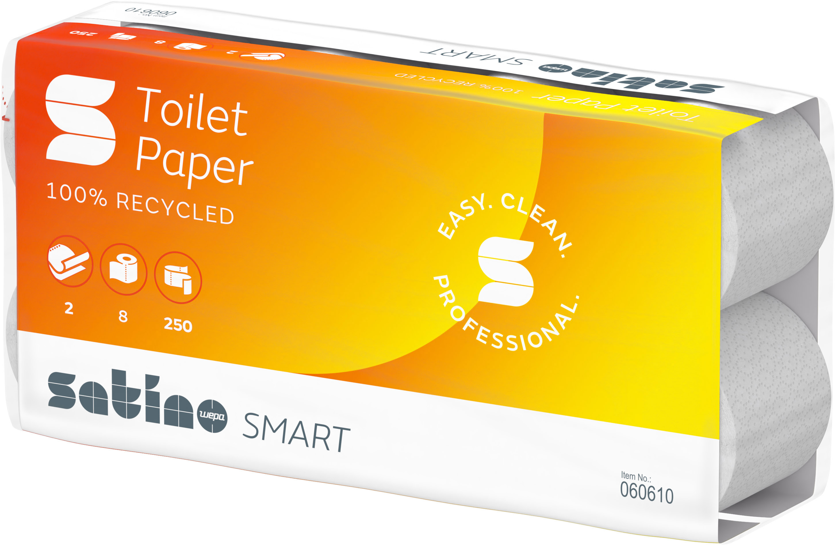SATINO Papier de toilette Smart 60610 2 plis, 8 roul. 250 flls. 2 plis, 8 roul. 250 flls.
