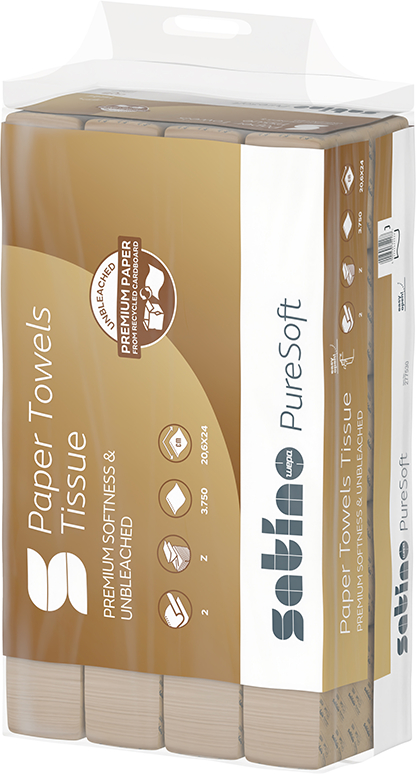photo SATINO Serviettes pliées Z 628529 PureSoft 3750 piéces